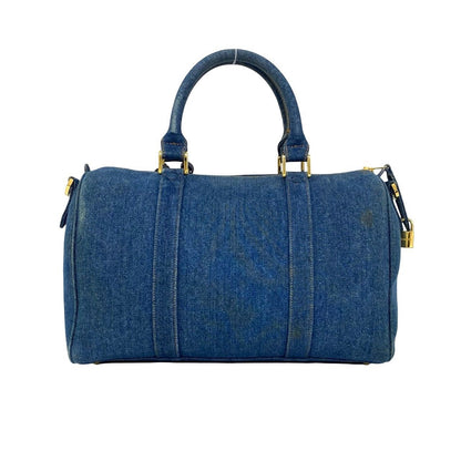 Chanel Vintage CC Logo Denim 2-Way Shoulder Bag Blue — view 3