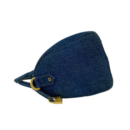 Chanel Vintage CC Logo Denim 2-Way Shoulder Bag Blue — view 5