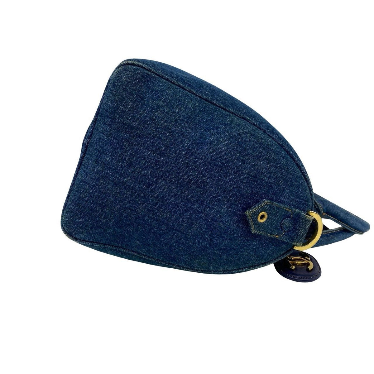 Chanel Vintage CC Logo Denim 2-Way Shoulder Bag Blue — view 6