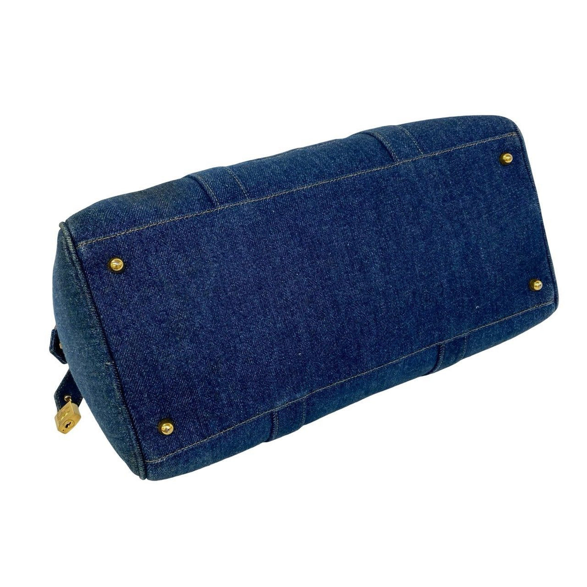 Chanel Vintage CC Logo Denim 2-Way Shoulder Bag Blue — view 7