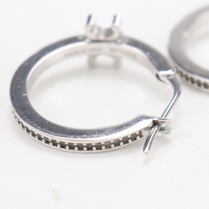 Celine Sparkle Hoop Triomphe Earrings Metal — view 3