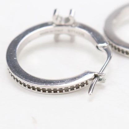 Celine Sparkle Hoop Triomphe Earrings Metal — view 3