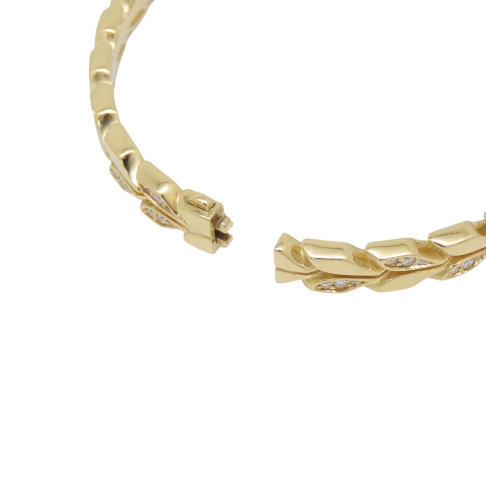 Tiffany & Co Bracelet Victoria Vine Hinge Bangle Diamond Total 18k Yellow Gold — view 5