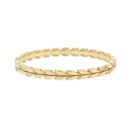 Tiffany & Co Bracelet Victoria Vine Hinge Bangle Diamond Total 18k Yellow Gold — view 3
