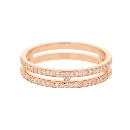 Hermes Ring Ariane PM Wedding Diamond Total 18k Pink Gold — view 3