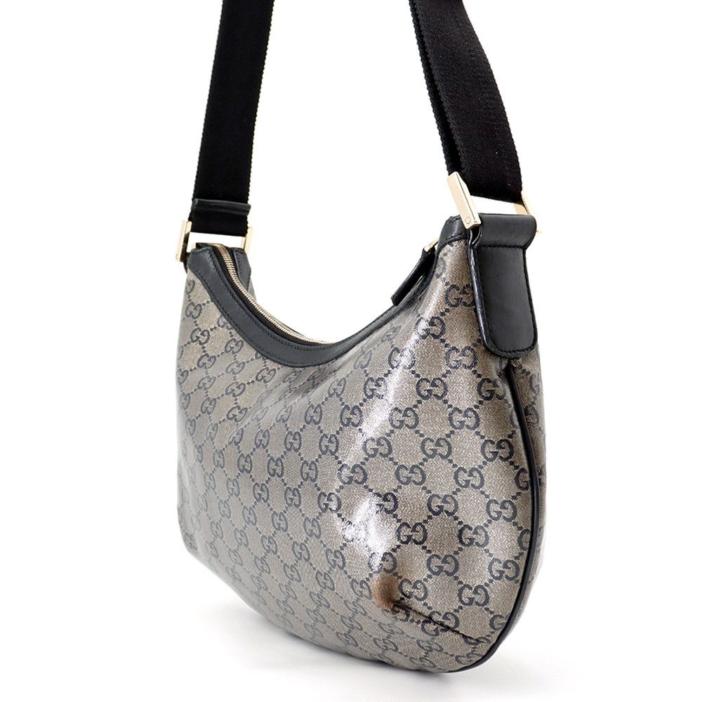 Gucci Shoulder Bag GG Crystal Leather Black — view 2