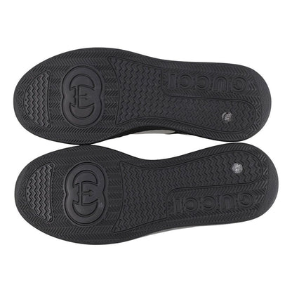 Gucci Sneakers GG Embossed Leather Shoes Black White 11.5 — view 4
