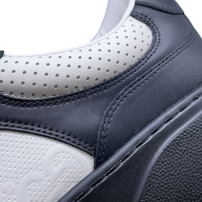 Gucci Sneakers GG Embossed Leather Shoes Black White 11.5 — view 6