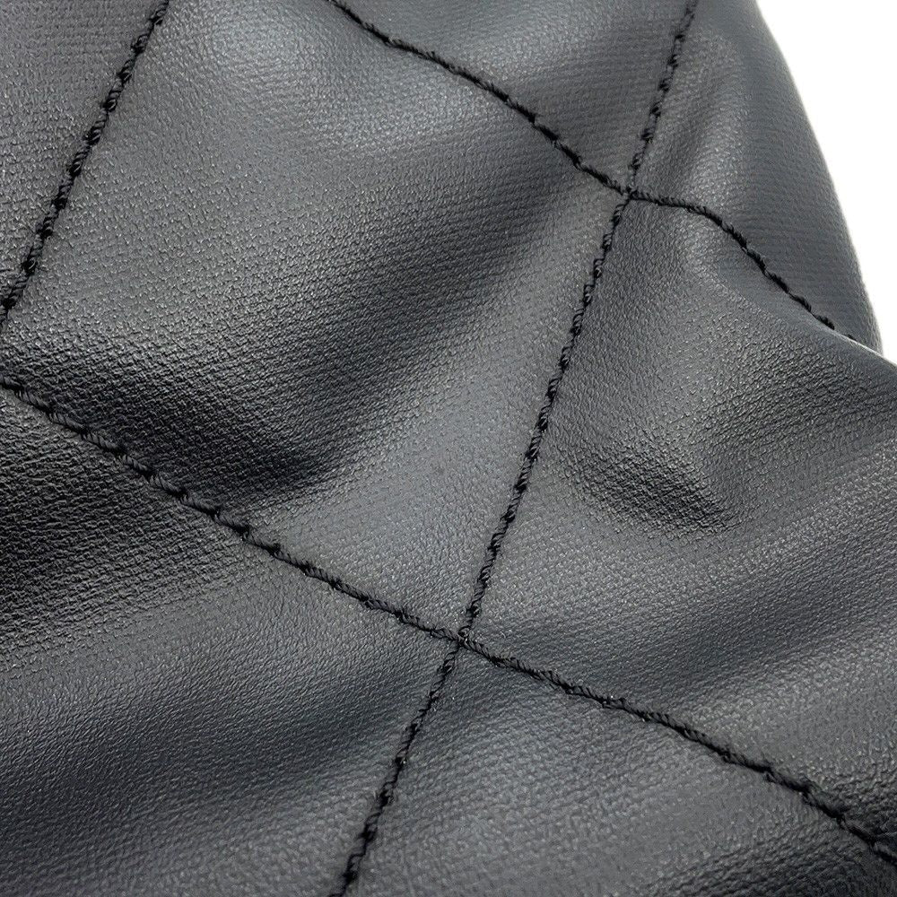 Chanel Tote Bag Paris Biarritz PM Quilted CC Logo Black — view 8