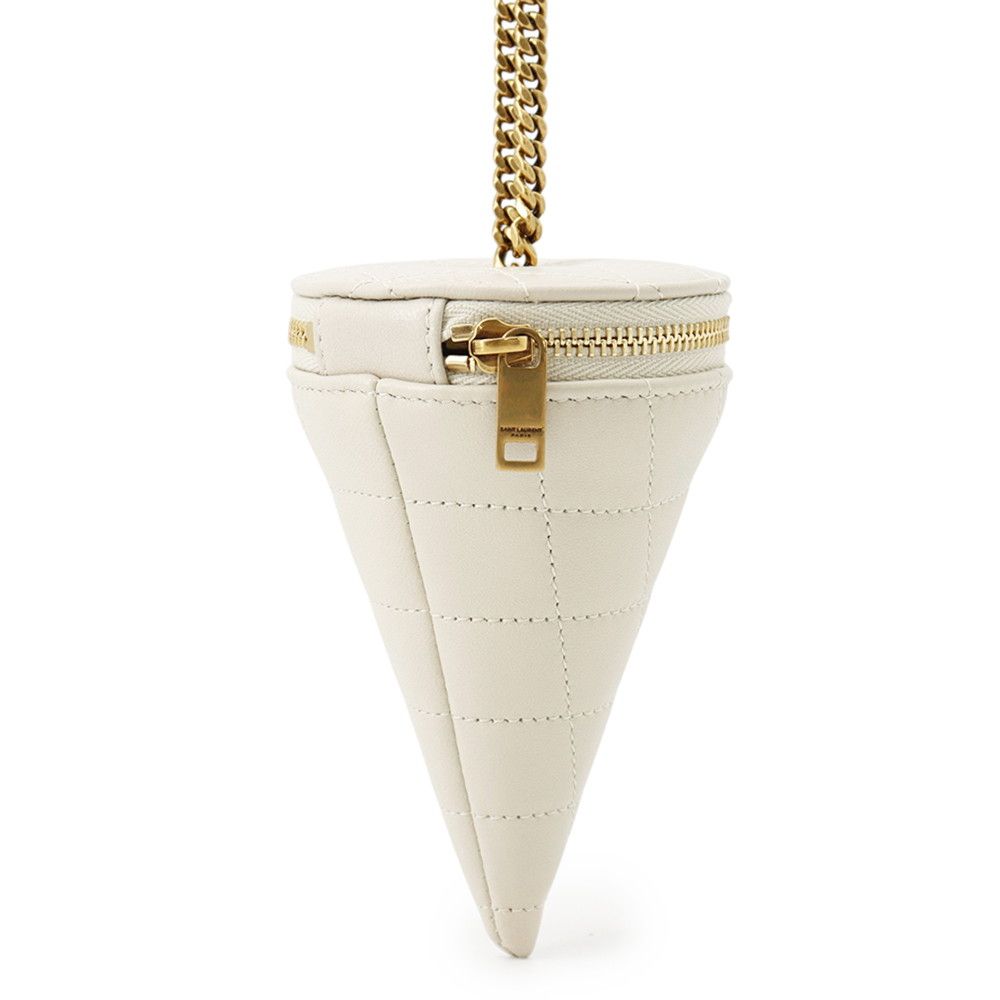 Saint Laurent Paris Chain Bag Micro Cone Lambskin YSL Bag — view 2