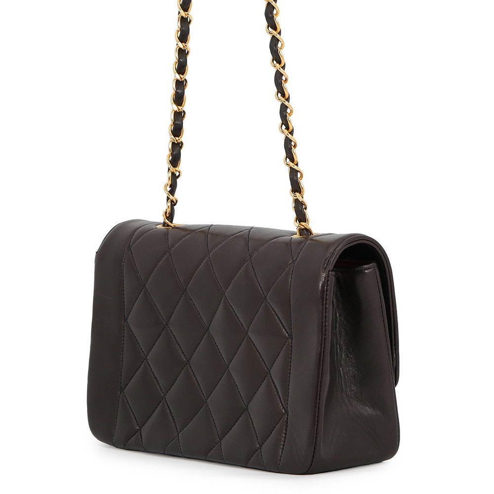 Chanel Chain Shoulder Bag Quilted CC Logo Diana — view 2