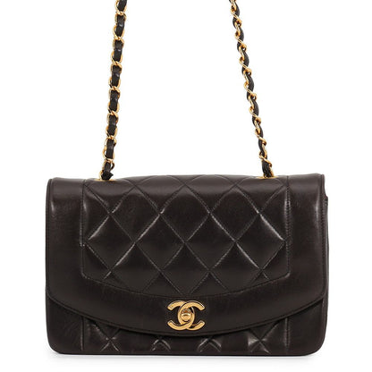 Chanel Chain Shoulder Bag Quilted CC Logo Diana