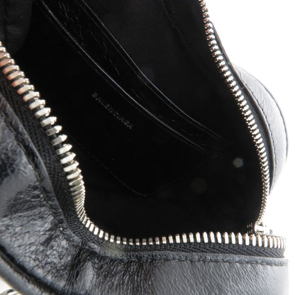 Balenciaga Le Cagole Heart Mini Chain Shoulder Bag Black Leather — view 8