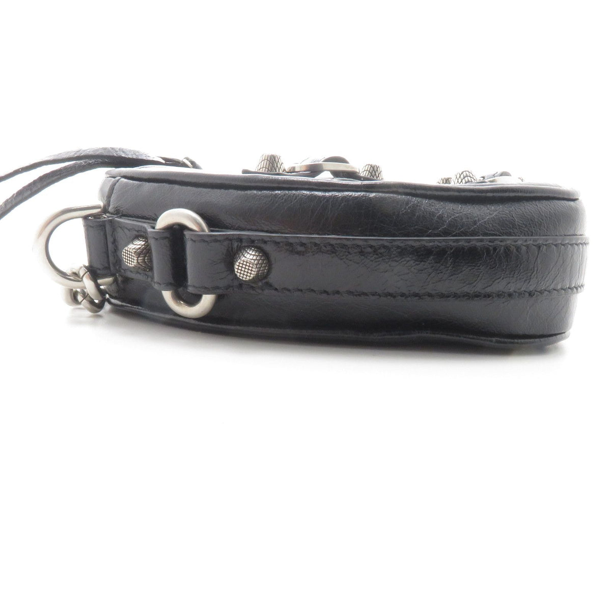 Balenciaga Le Cagole Heart Mini Chain Shoulder Bag Black Leather — view 6