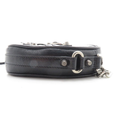 Balenciaga Le Cagole Heart Mini Chain Shoulder Bag Black Leather — view 7