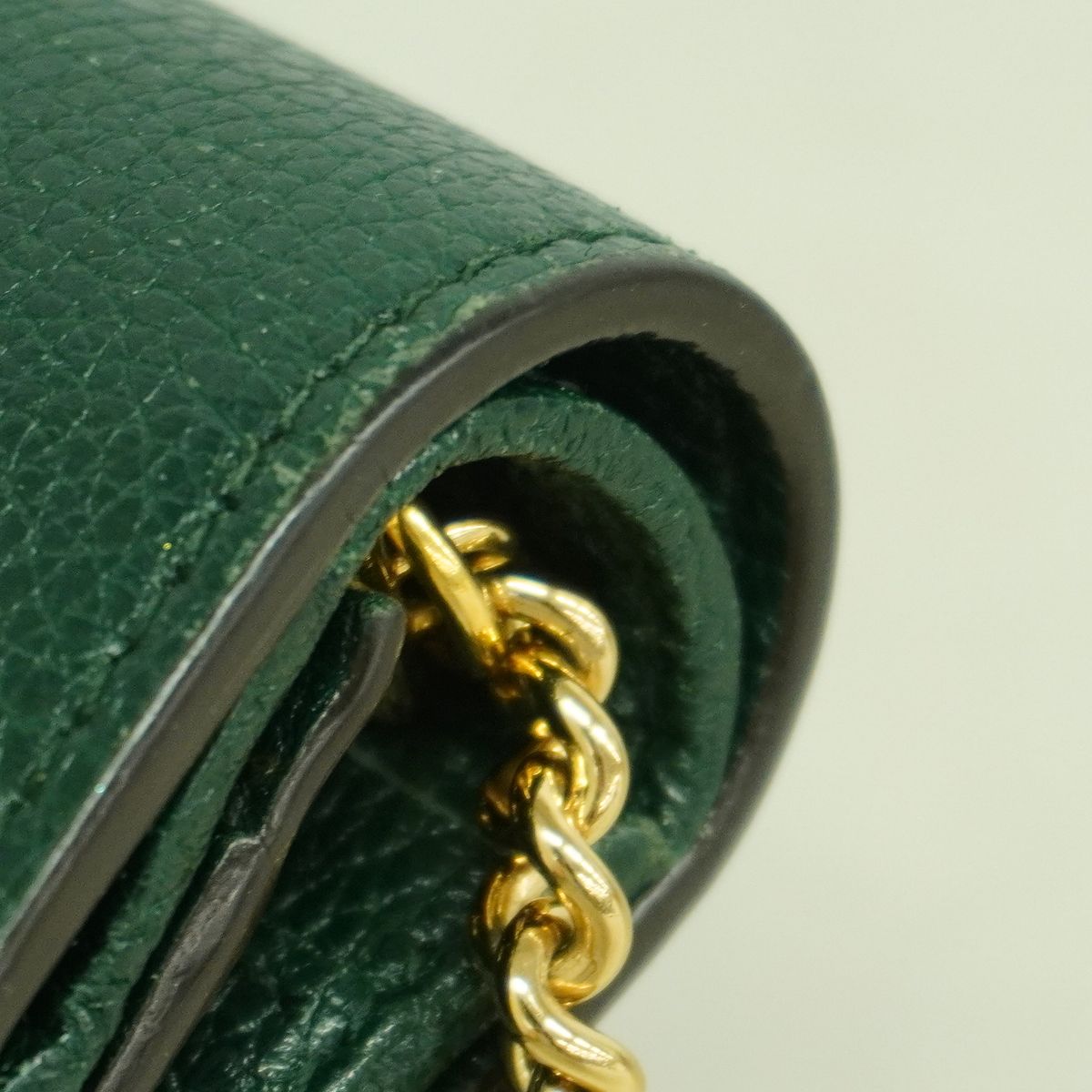 Gucci Wallet Zumi Leather Green Gold Silver — view 7