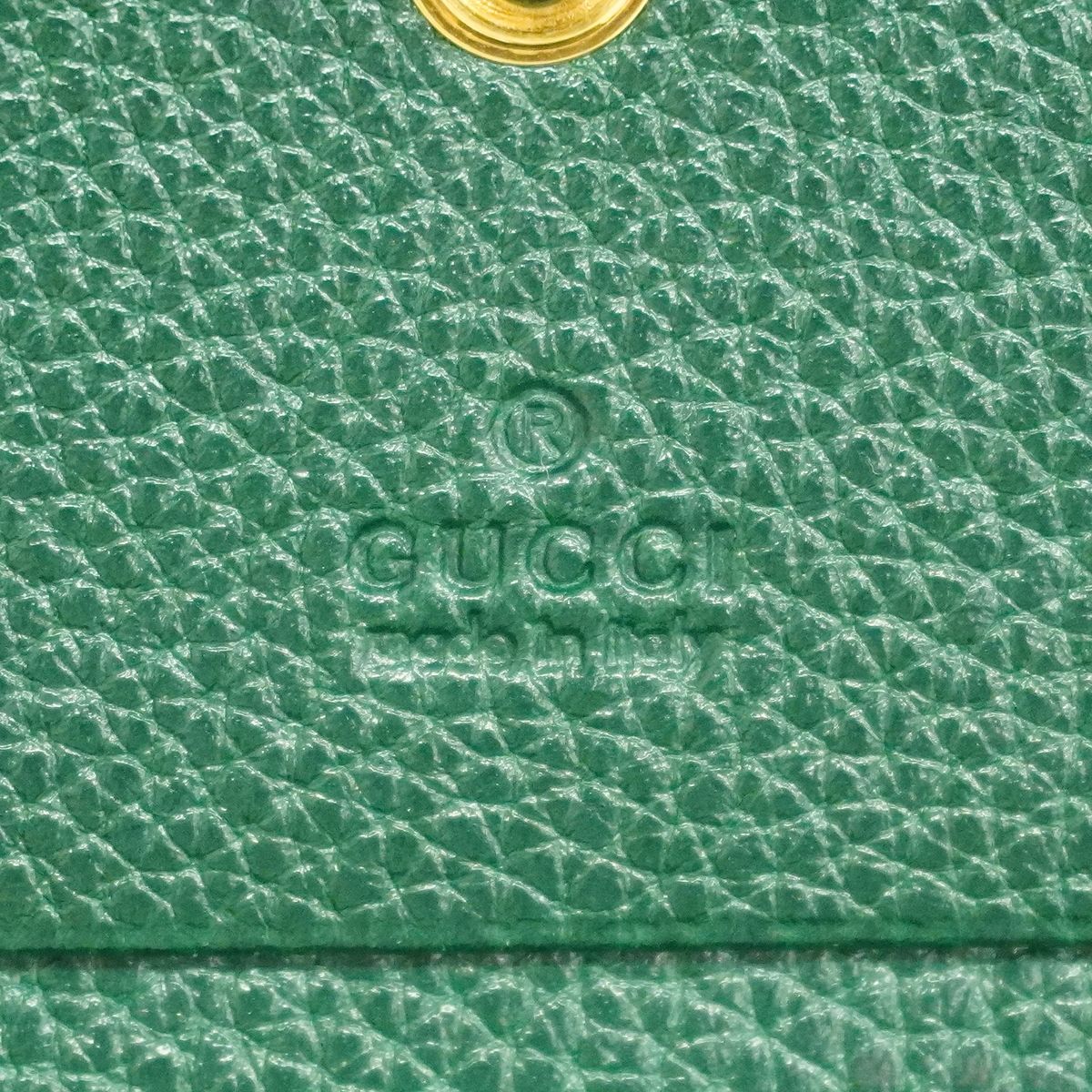 Gucci Wallet Zumi Leather Green Gold Silver — view 4