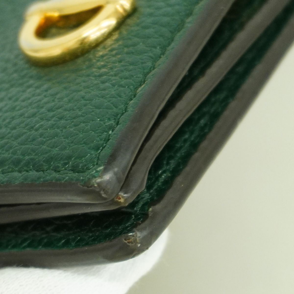 Gucci Wallet Zumi Leather Green Gold Silver — view 6
