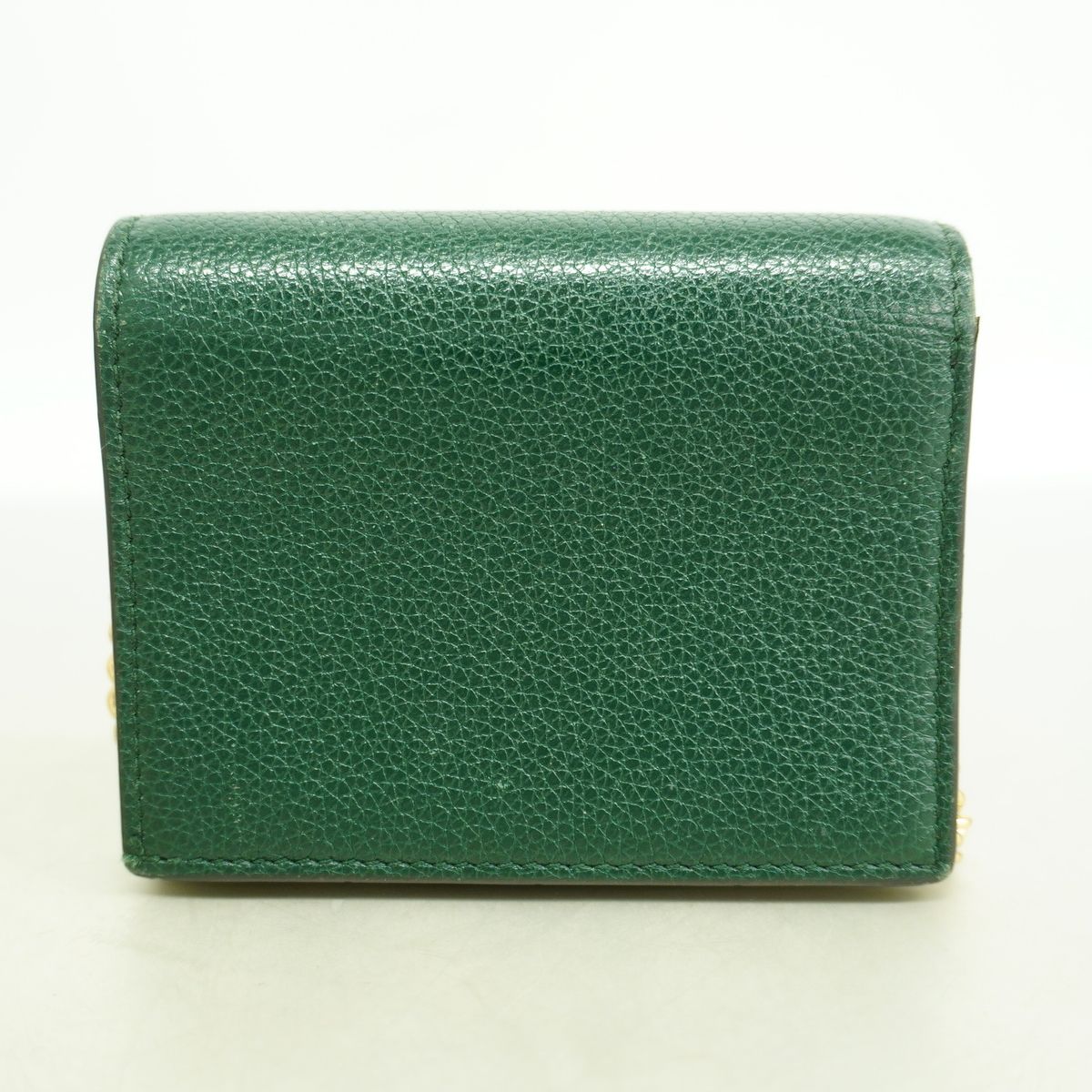 Gucci Wallet Zumi Leather Green Gold Silver — view 8