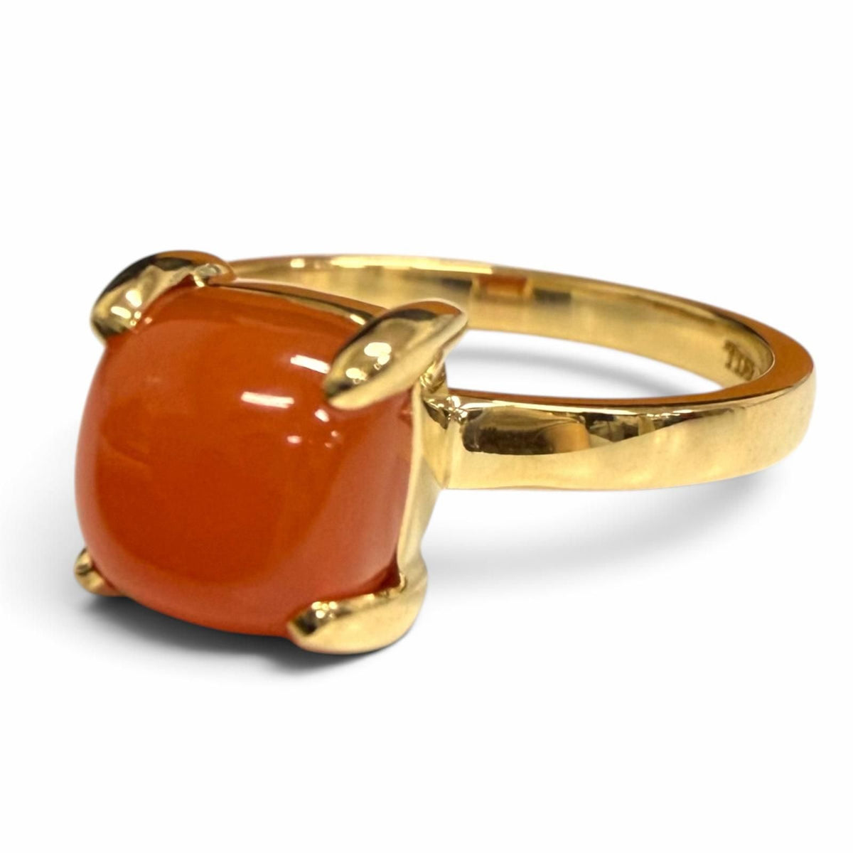 Tiffany & Co 750 Chalcedony Sugar Stack Ring Yellow Gold JP