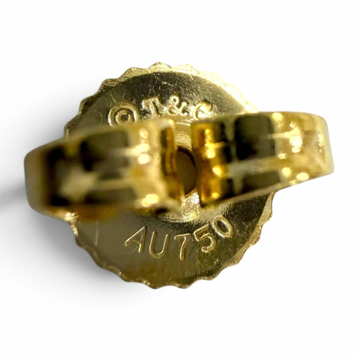 Tiffany & Co Diamond 1837 Circle Earrings Yellow Gold — view 6