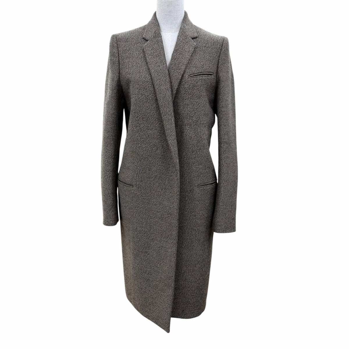Celine Wool Cashmere Phoebe Philo Era Long Crombie Coat Brown 38