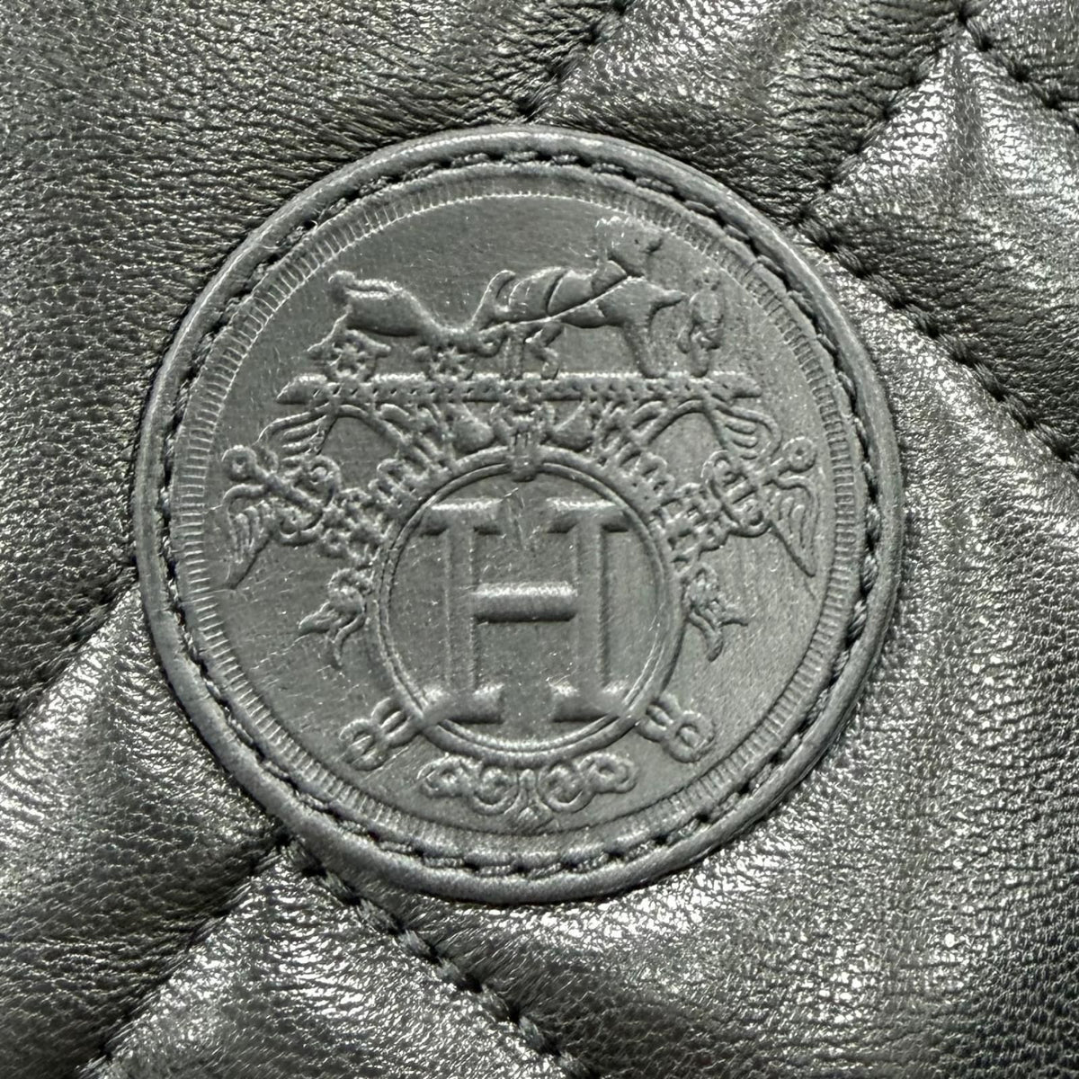 Hermes Ex-Libris Quilted Leather Long Boots Black — view 7