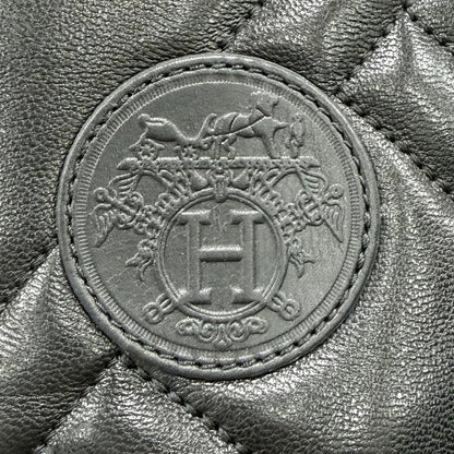 Hermes Ex-Libris Quilted Leather Long Boots Black — view 7
