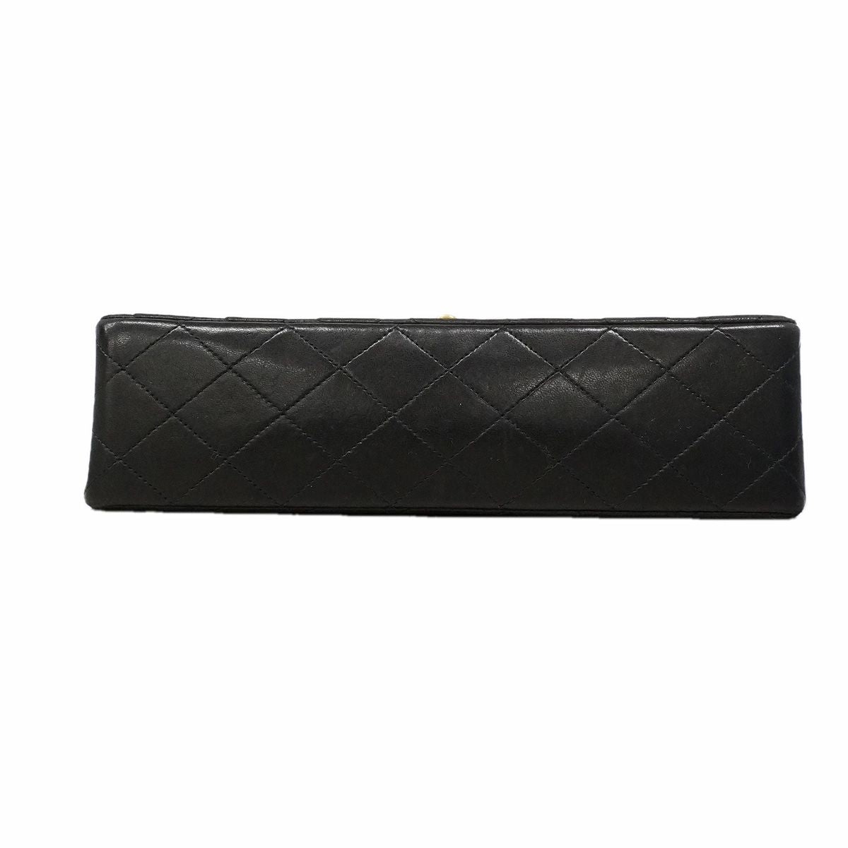 Chanel Shoulder Bag Quilted Lambskin Black Gold — view 3