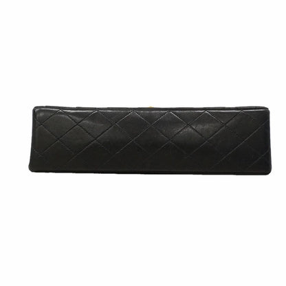 Chanel Shoulder Bag Quilted Lambskin Black Gold — view 3