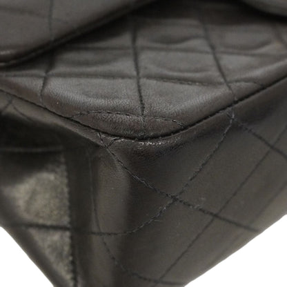 Chanel Shoulder Bag Quilted Lambskin Black Gold — view 6