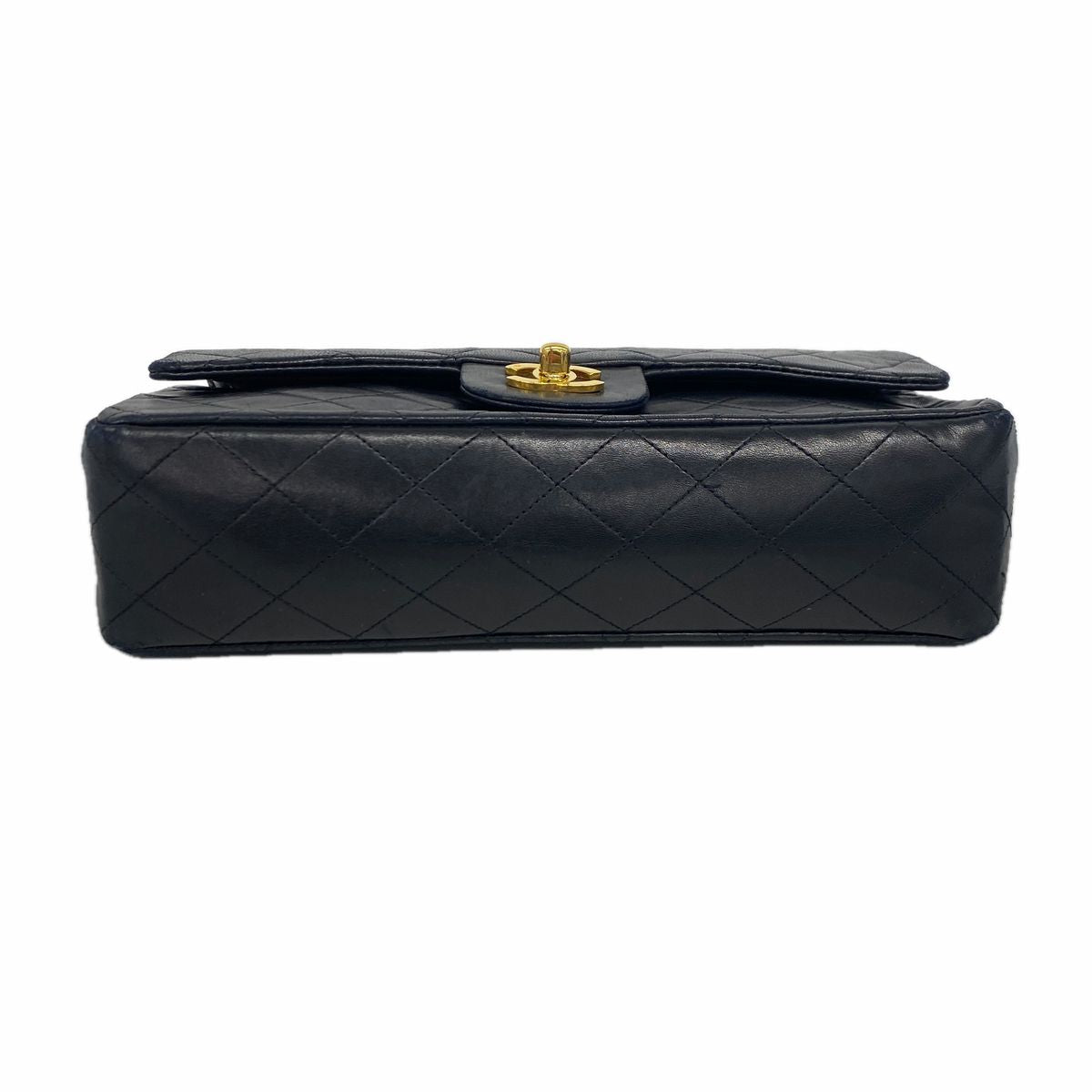 Chanel Shoulder Bag Quilted Lambskin Black Gold — view 3
