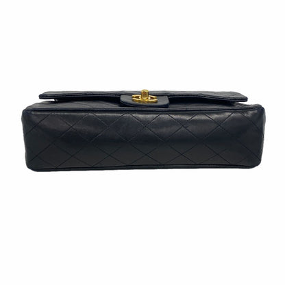 Chanel Shoulder Bag Quilted Lambskin Black Gold — view 3