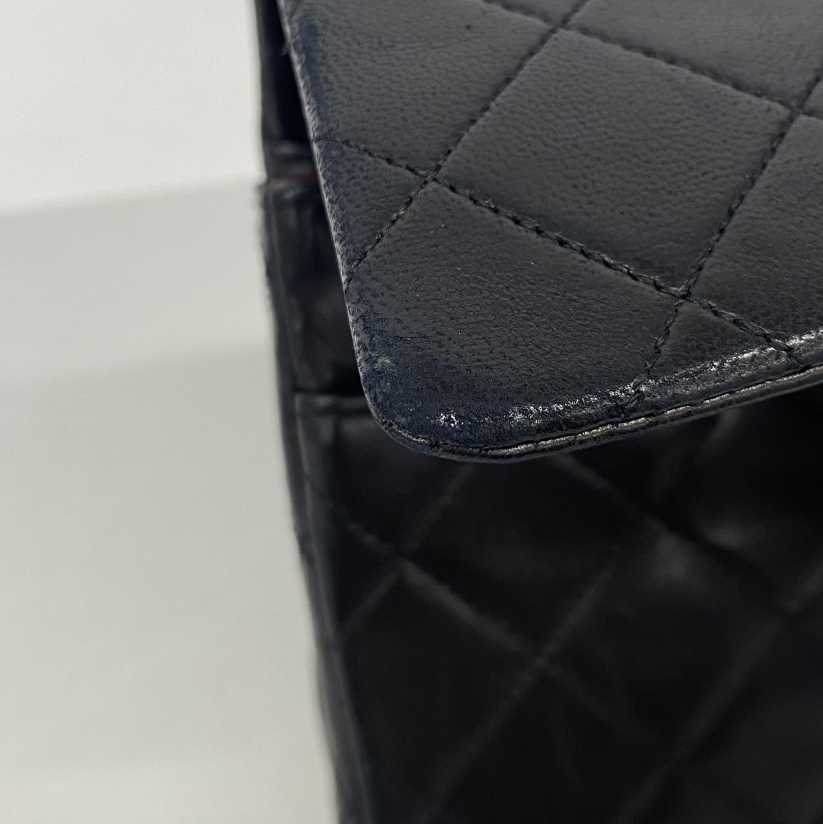 Chanel Shoulder Bag Quilted Lambskin Black Gold — view 6