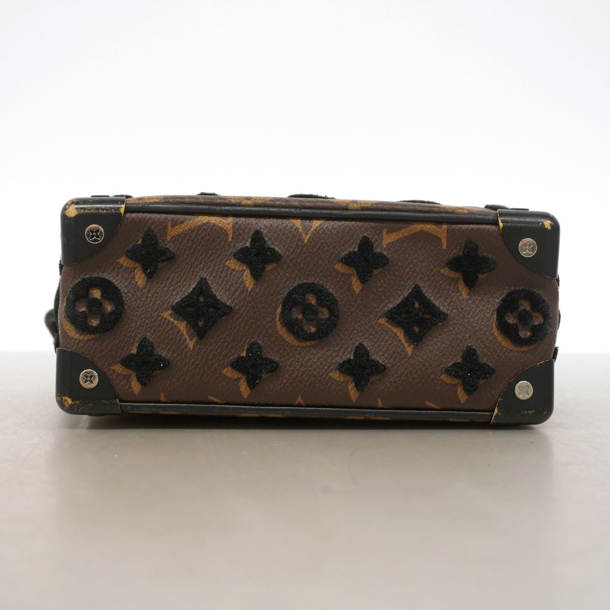 Louis Vuitton Shoulder Bag Monogram Tuffetage Mini Soft Trunk Brown Black — view 3