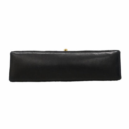 Chanel Shoulder Bag V-stitch Lambskin Black Gold — view 3