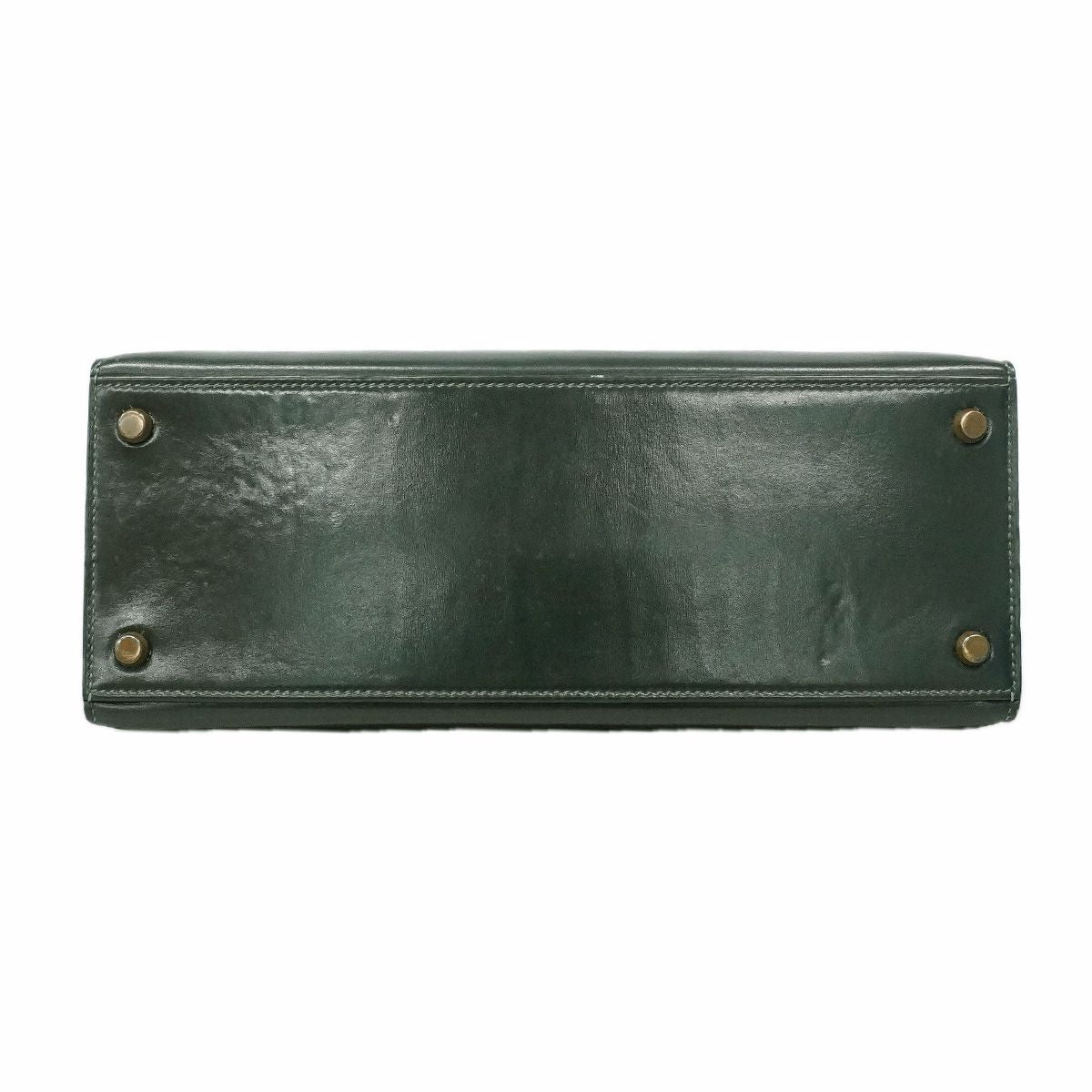 Hermes Handbag Kelly 28 Box Calf Green Gold — view 3
