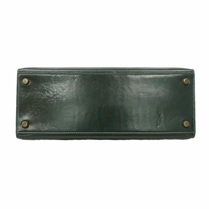 Hermes Handbag Kelly 28 Box Calf Green Gold — view 3