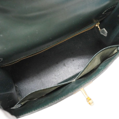 Hermes Handbag Kelly 28 Box Calf Green Gold — view 4