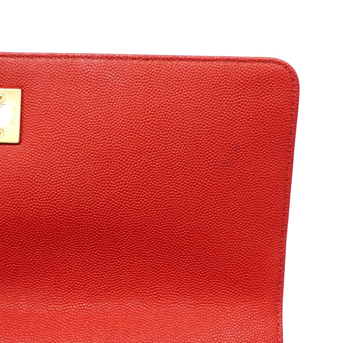 Chanel Handbag Coco Handle Caviar Leather Red Gold 2-Way Bag — view 7