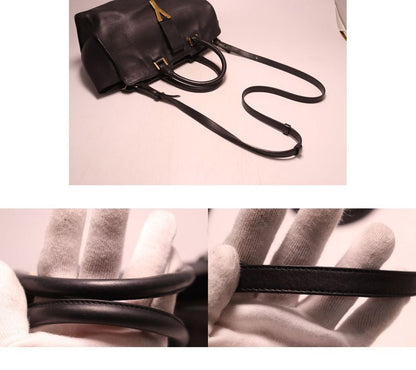 Saint Laurent Petit Cabas Leather 2-Way Handbag — view 6