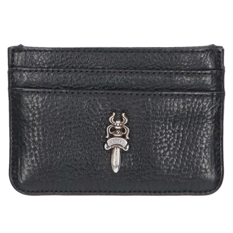 Chrome Hearts Dbl Side Dggr Double Leather Card Case