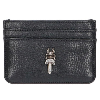 Chrome Hearts Dbl Side Dggr Double Leather Card Case