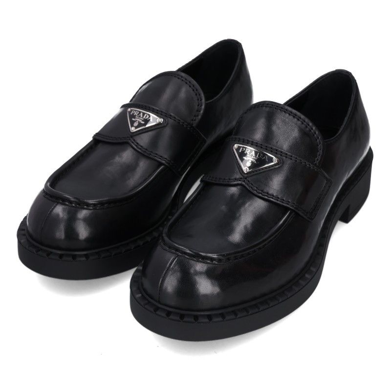 Prada Triangle Plate Loafers