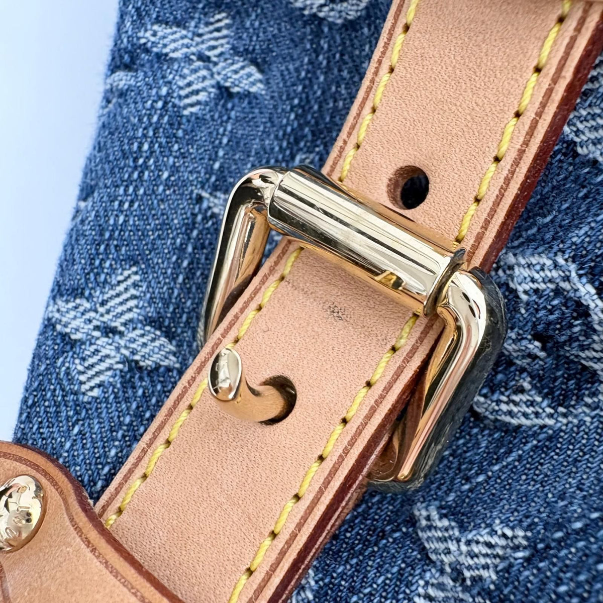 Louis Vuitton XL Monogram Denim Blue Handbag — view 8
