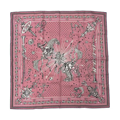 Hermes Scarf Silk Rust Stellarum Pink — view 2