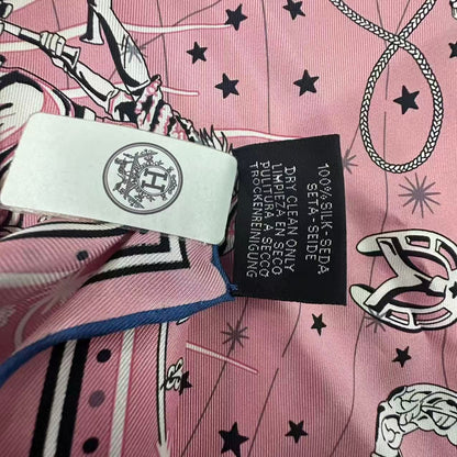 Hermes Scarf Silk Rust Stellarum Pink — view 7
