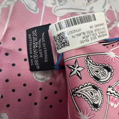 Hermes Scarf Silk Rust Stellarum Pink — view 8