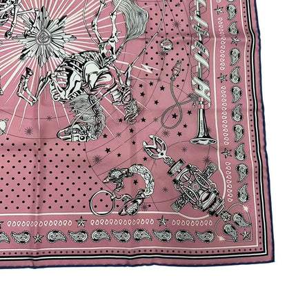Hermes Scarf Silk Rust Stellarum Pink — view 6