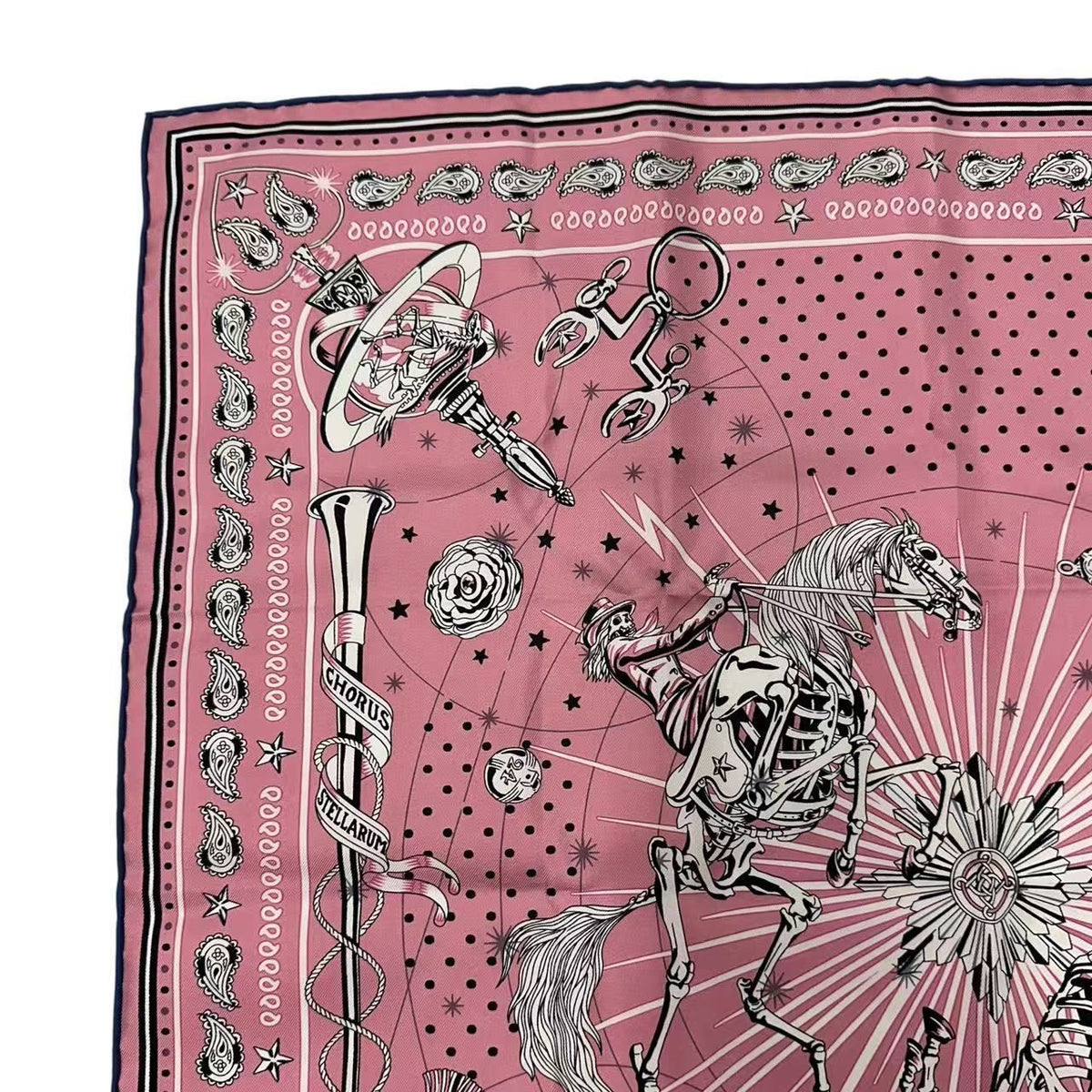 Hermes Scarf Silk Rust Stellarum Pink — view 3